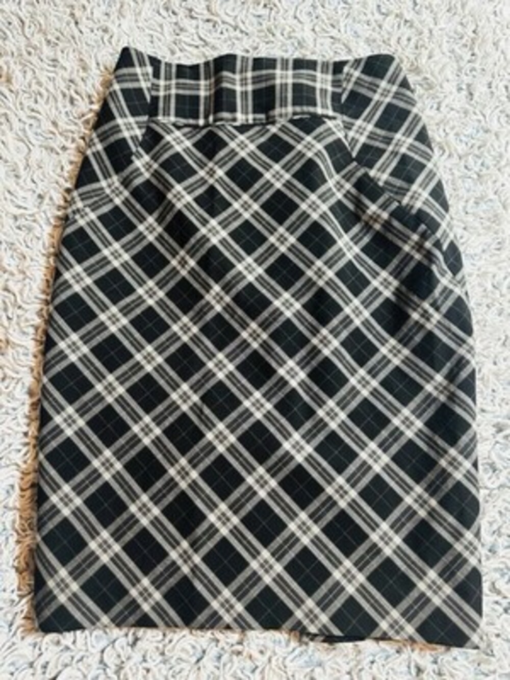 Express Women’s Black And Grey Plaid Pencil Skirt Size 2